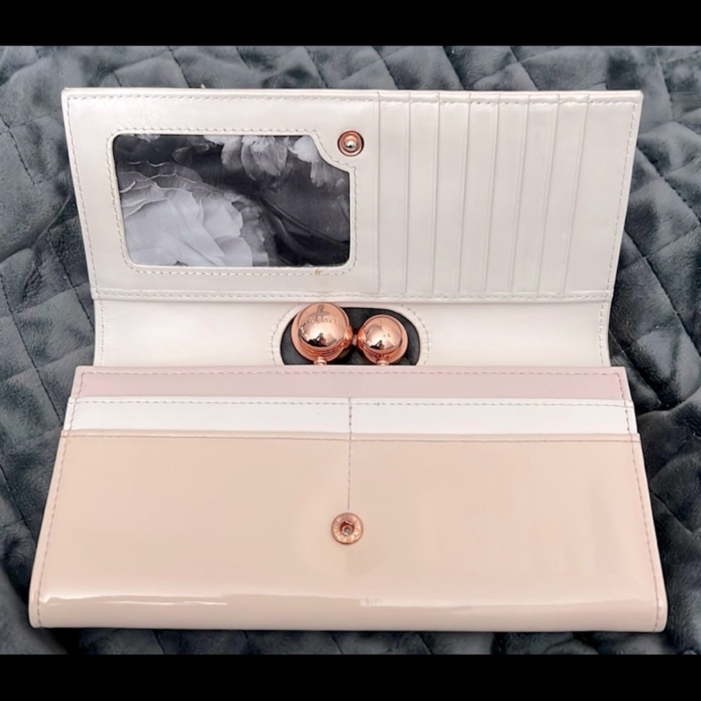  Ted Baker Bobble Blush Pink Patent Leather Wallet Gem